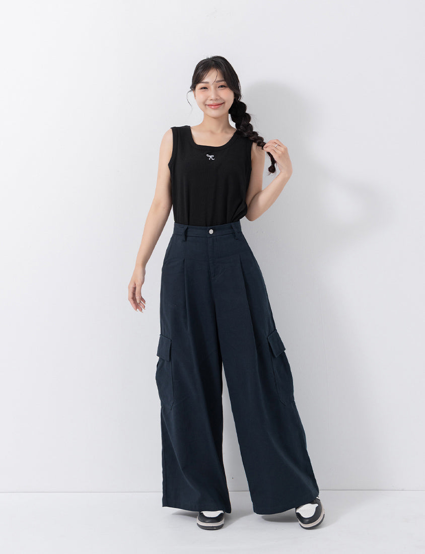 Cooling Lyocell Twill Cargo Plus Size Pants