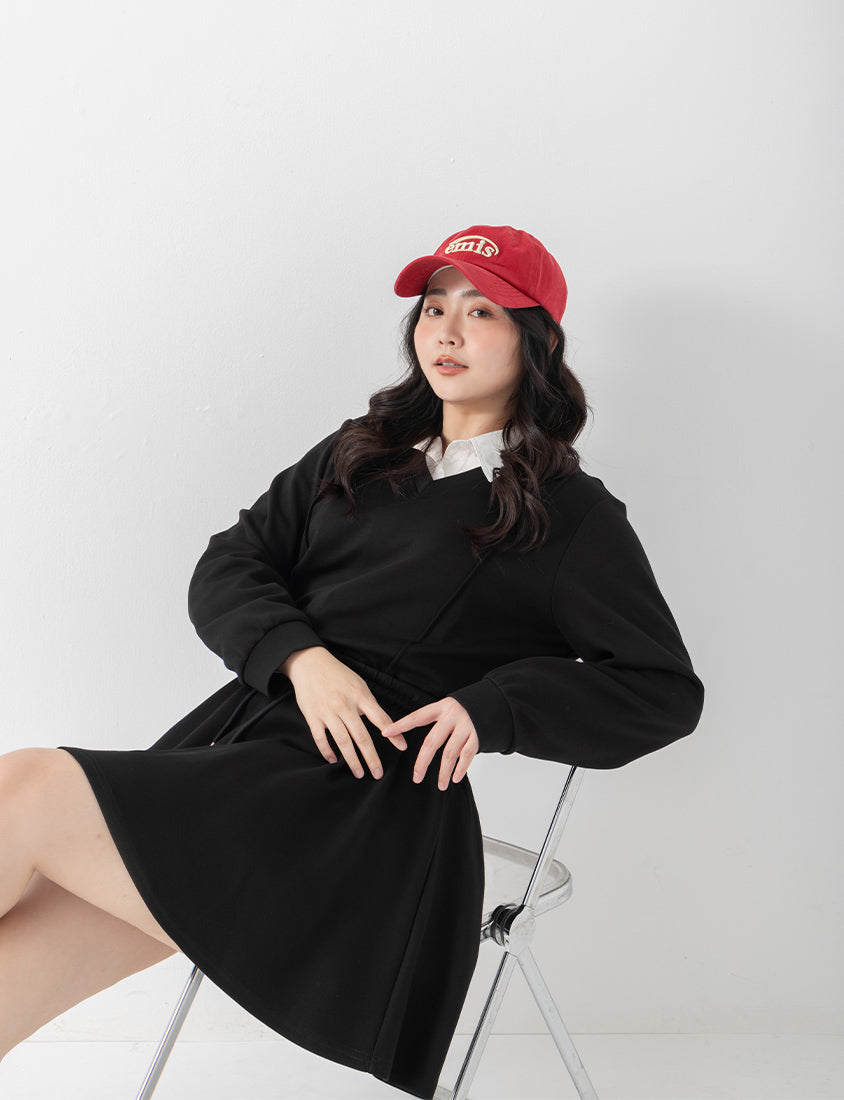 QQ Yogurt Touch Cotton Comfy A-Line Plus Size Mini Skirt