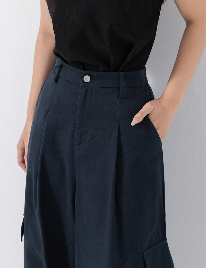 Cooling Lyocell Twill Cargo Plus Size Pants