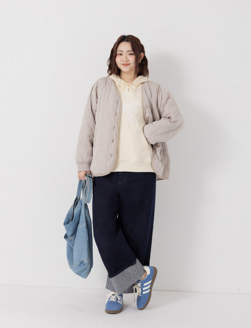 Lace Bow Cloud Cotton Plus Size Hoodie