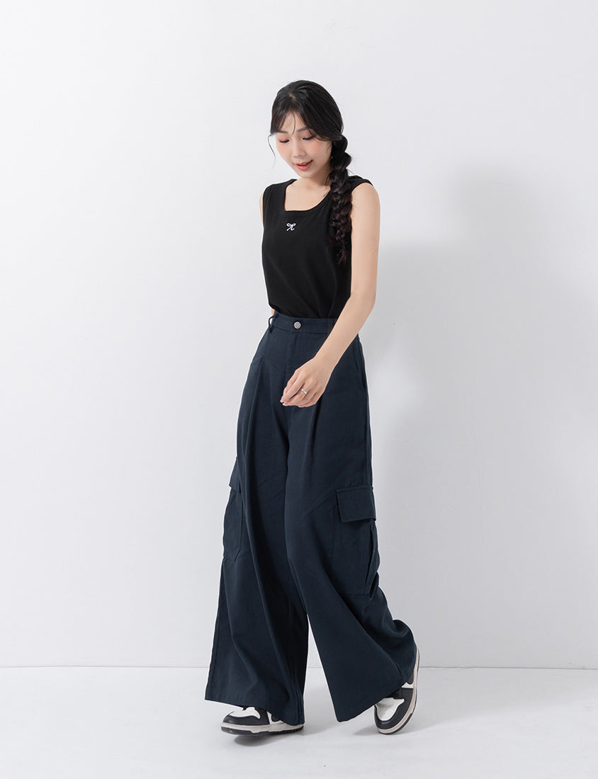 Cooling Lyocell Twill Cargo Plus Size Pants