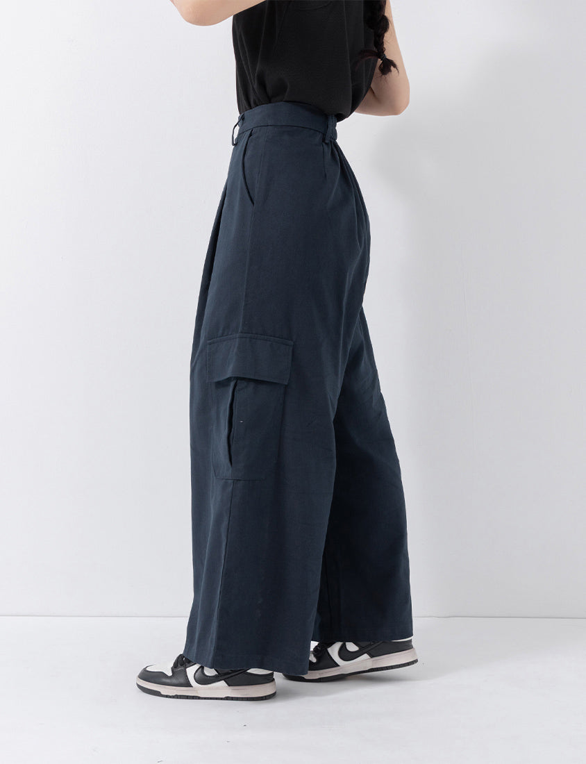 Cooling Lyocell Twill Cargo Plus Size Pants