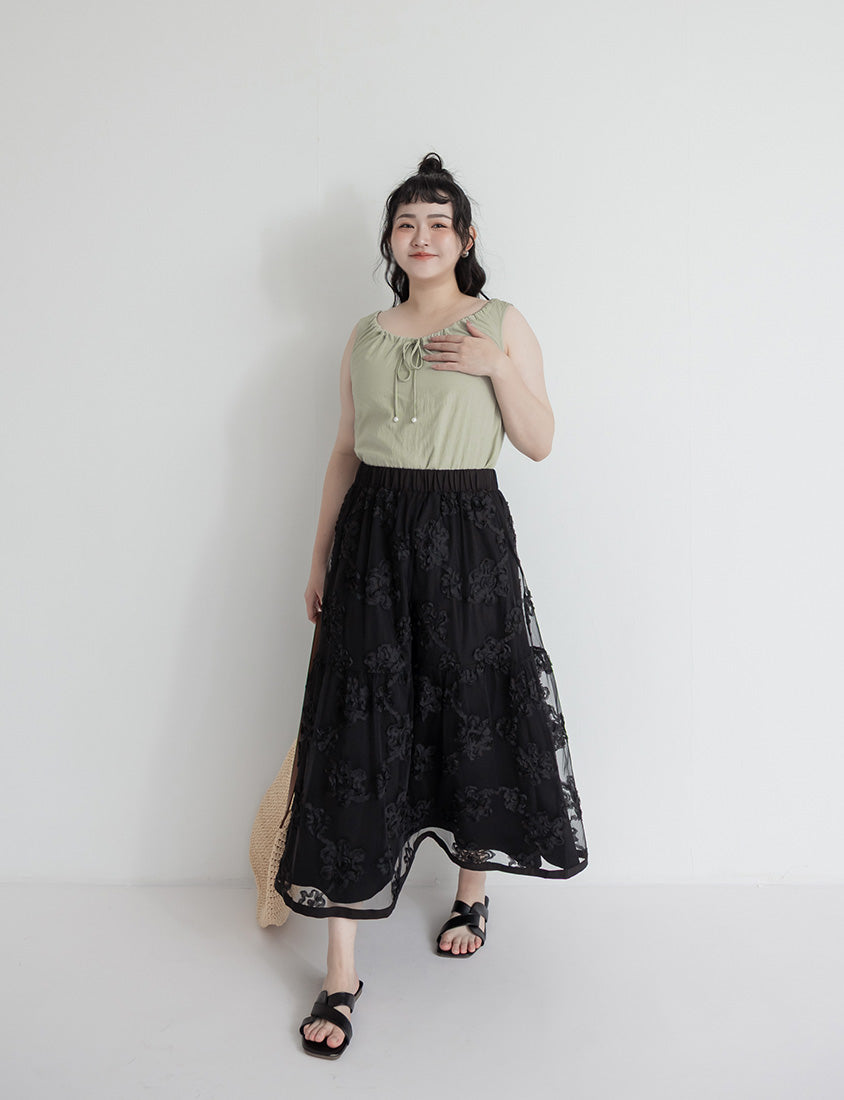 Cooling Drawstring Sleeveless Plus Size Top