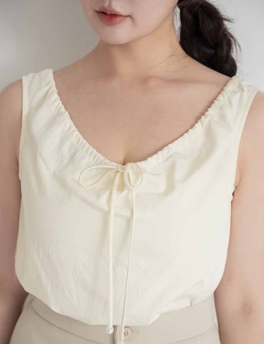 Cooling Drawstring Sleeveless Plus Size Top