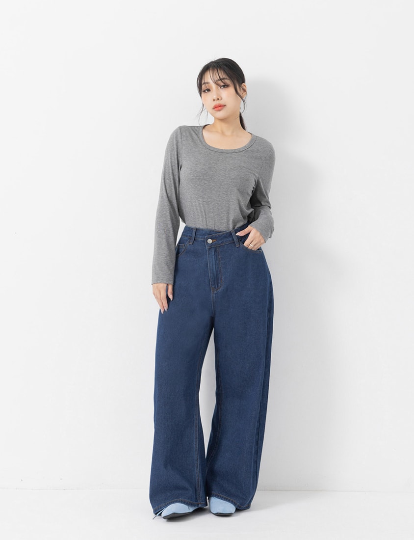 Soft Tencel Wool Plus Size Two-Piece Top (With Inner Top)