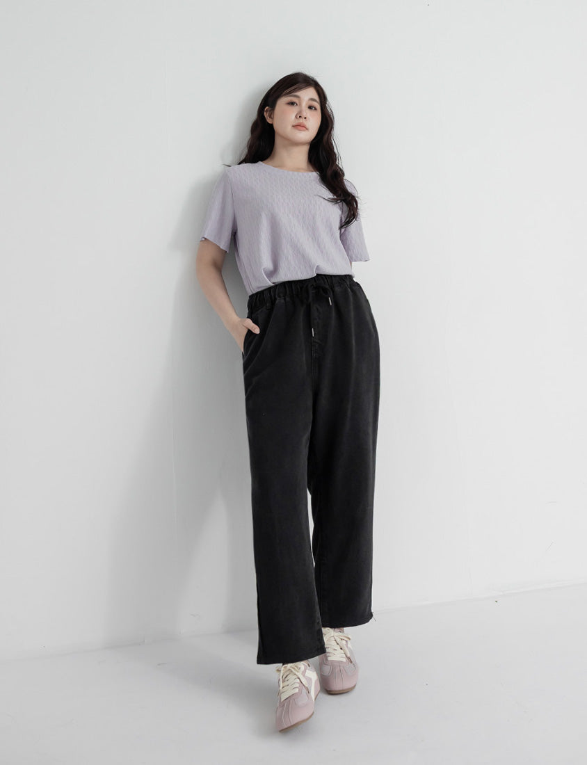 Cooling Tencel Silky Denim Drawstring Plus Size Boyfriend Jeans