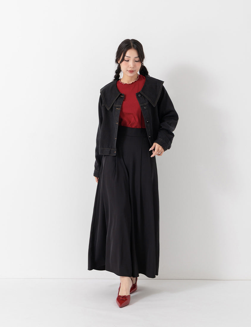 Sweet Collar Lyocell Twill Plus Size Jacket