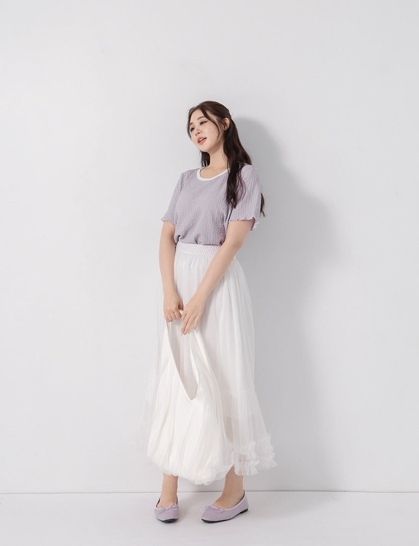 Ethereal Layered Mesh Plus Size Maxi Skirt