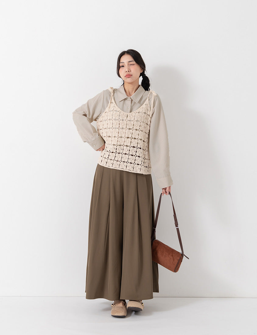 Japanese-Inspired Crochet Grid Plus Size Vest
