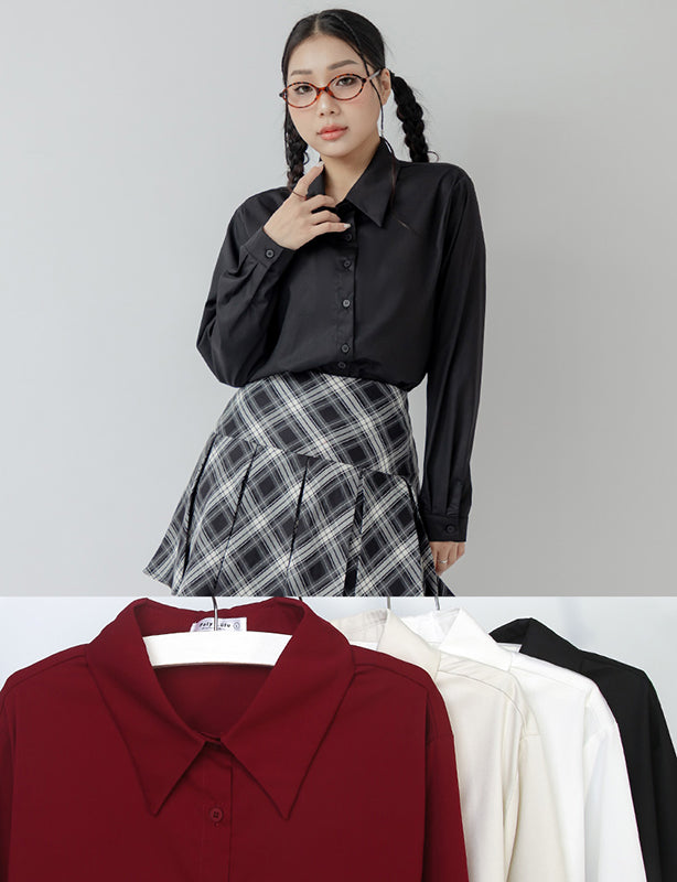 Multi-Color Drop Shoulder Plus Size Boyfriend Oversize Shirt (Unisex)