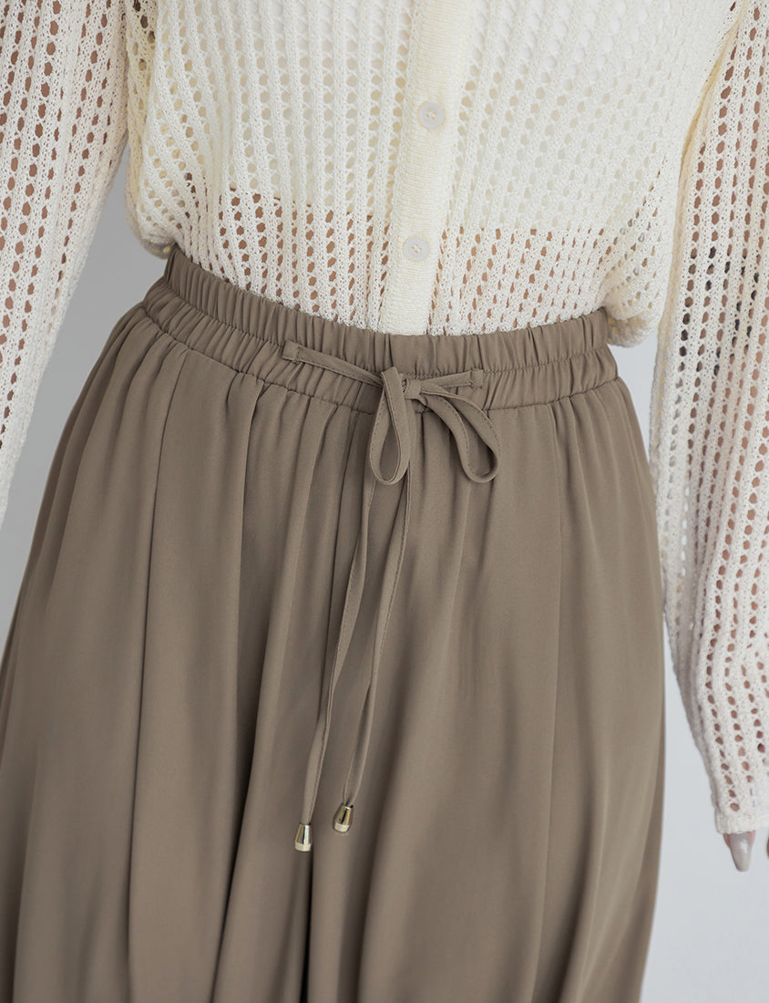 Flowy Layered Chiffon Plus Size Wide Leg Pants