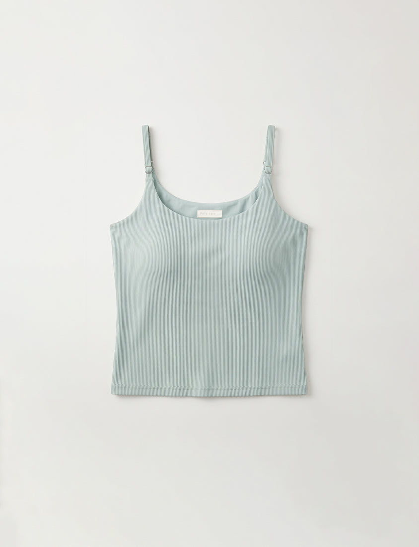 Pobra. Silky Cool Slimming Ribbed Plus Size Bra Tank Top