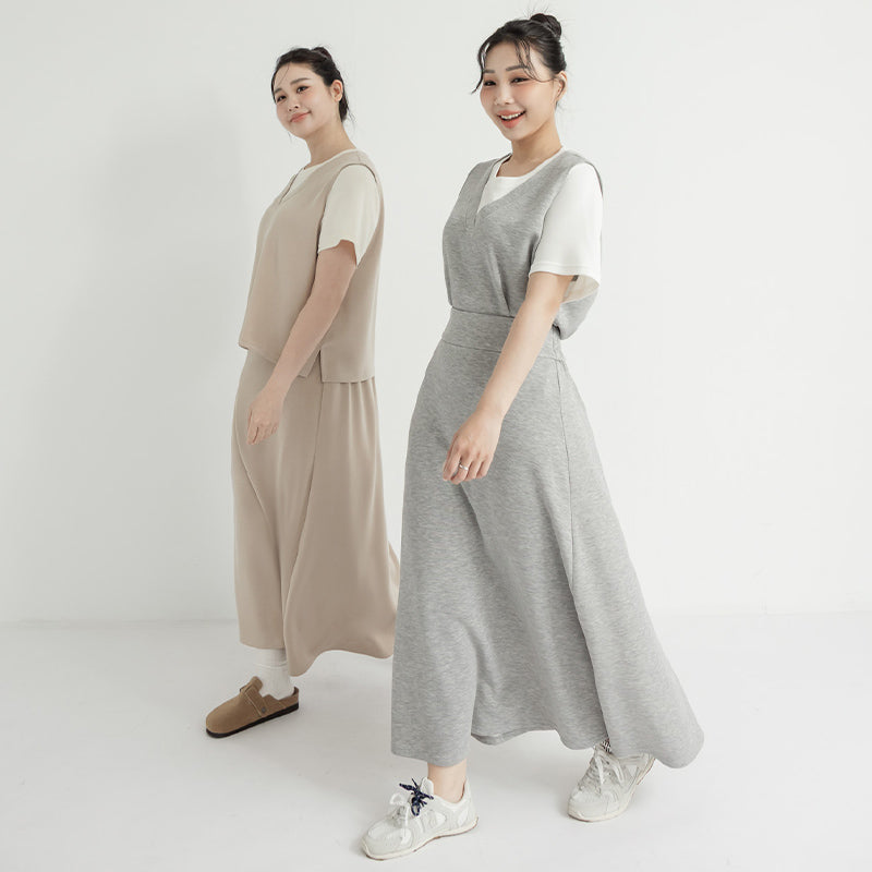 Instant Icy Cooling Cloud Cotton High Waist A-Line Plus Size Maxi Skirt