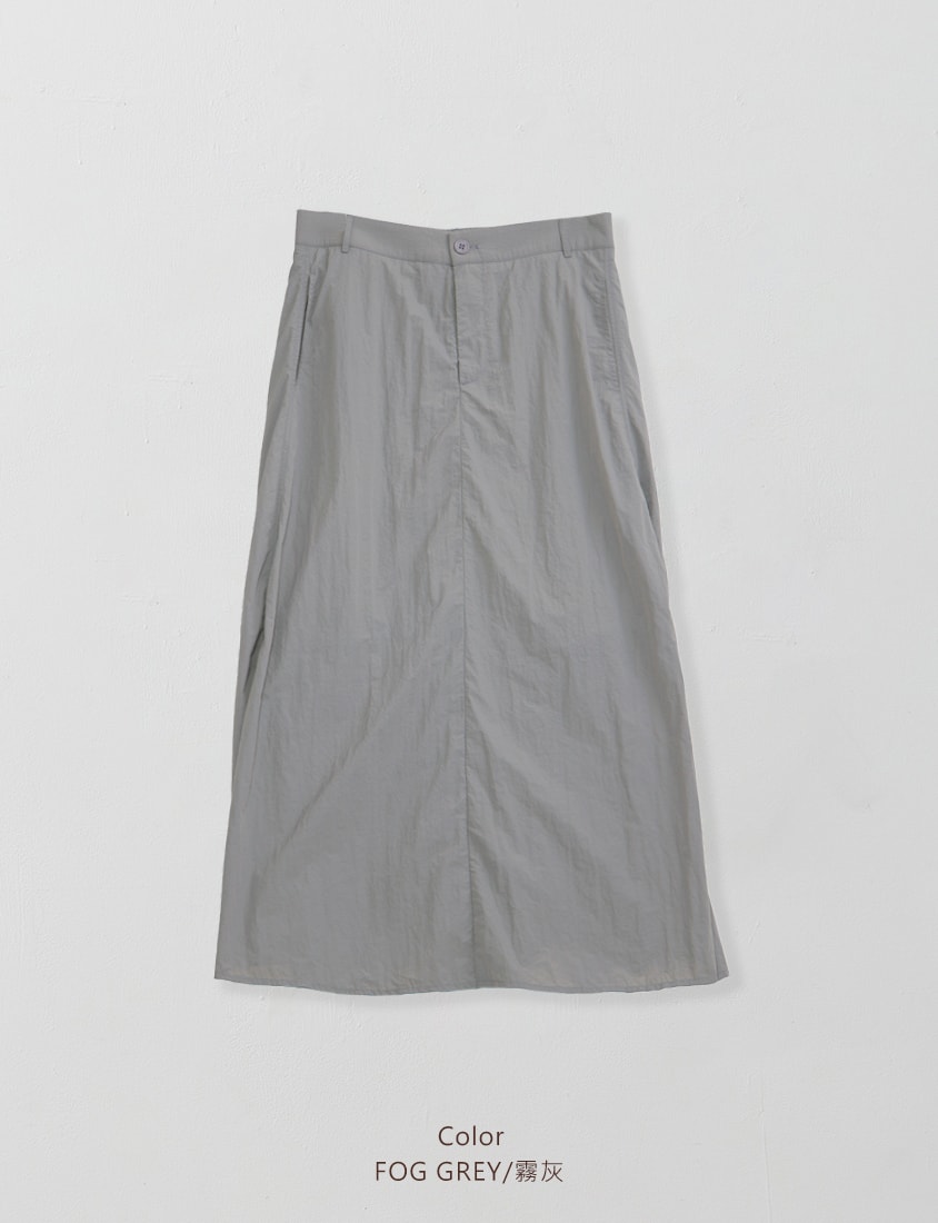 Lightweight Crinkle Utility Cargo Plus Size Maxi Skirt