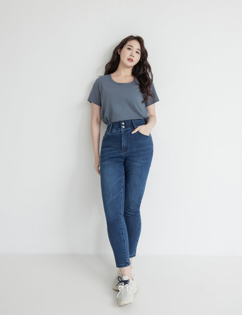 Push-Up High Waist Tummy-Control Plus Size Jeans