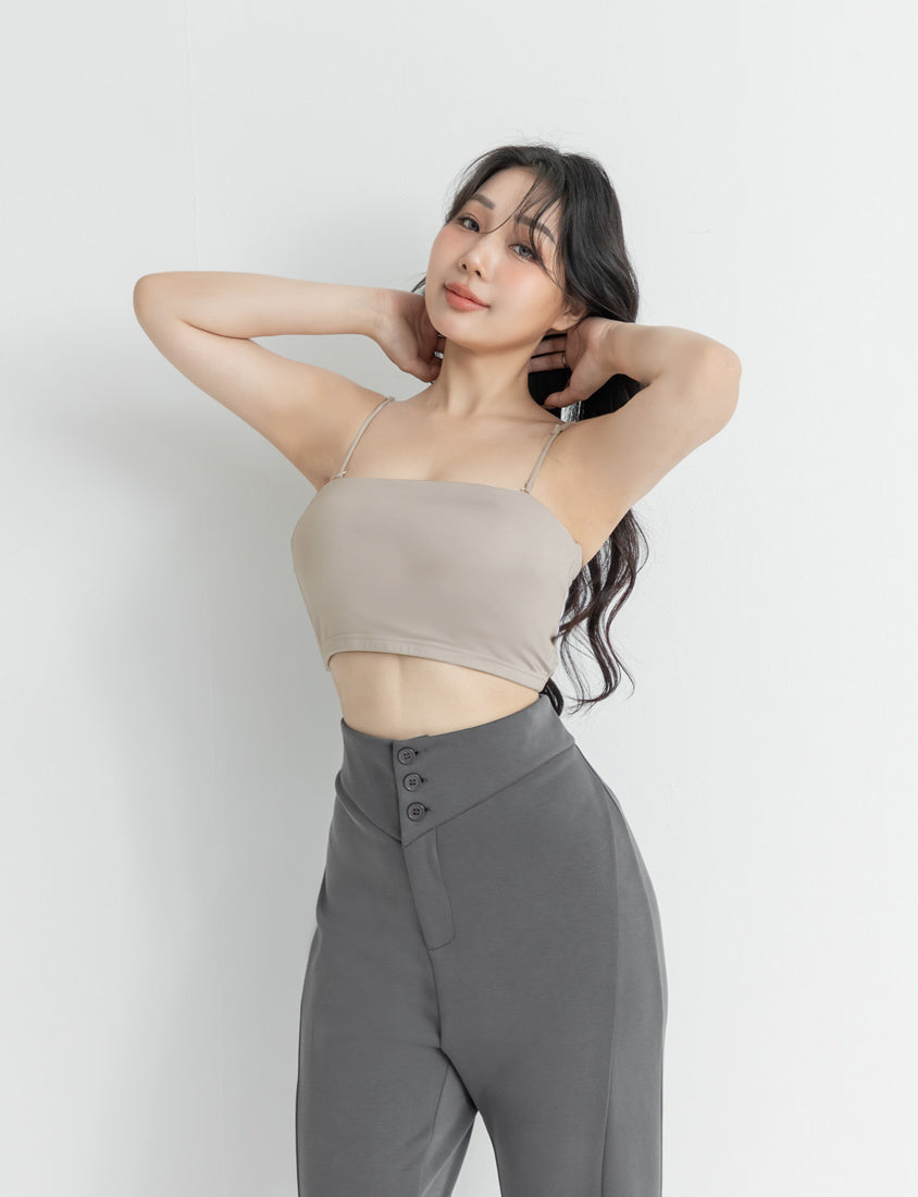 Cooling Skin-Friendly Cropped Bandeau Plus Size Bra Top