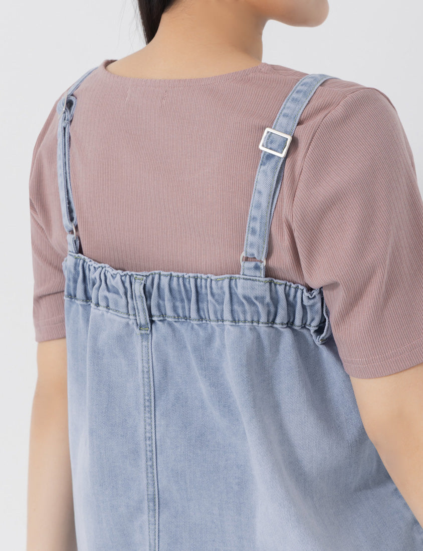 Tencel Denim Elastic Back Plus Size Strap Cami Vest