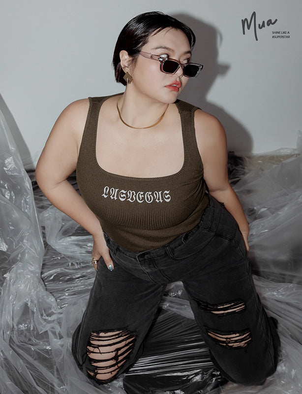 MUA! LAS VEGAS Ribbed Plus Size Tank Top