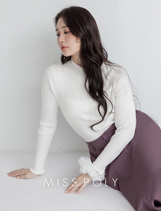 MISS. Essential Versatile Plus Size Ribbed Knit Top