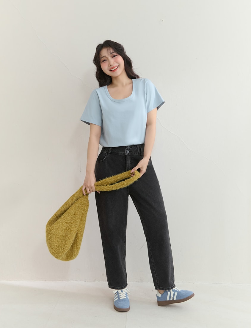 Upgraded 2.0! U-Neck Plus Size Slim Tee