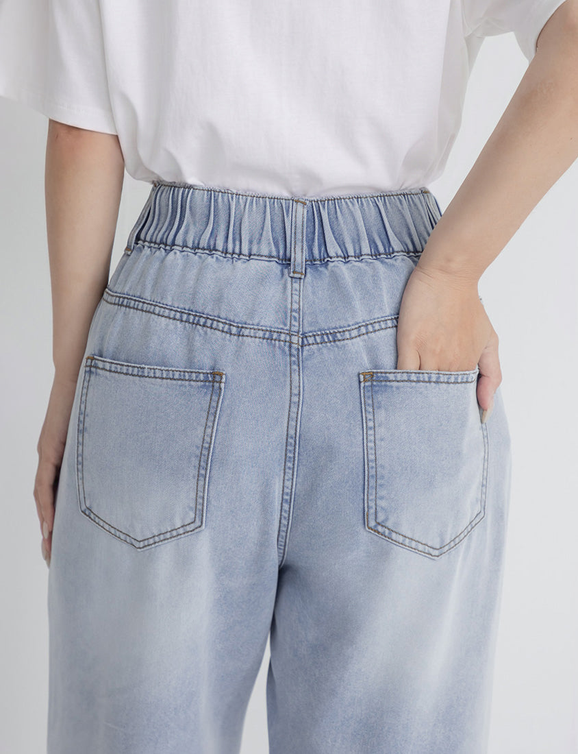 Cooling Lyocell Slimming Plus Size Boyfriend Jeans