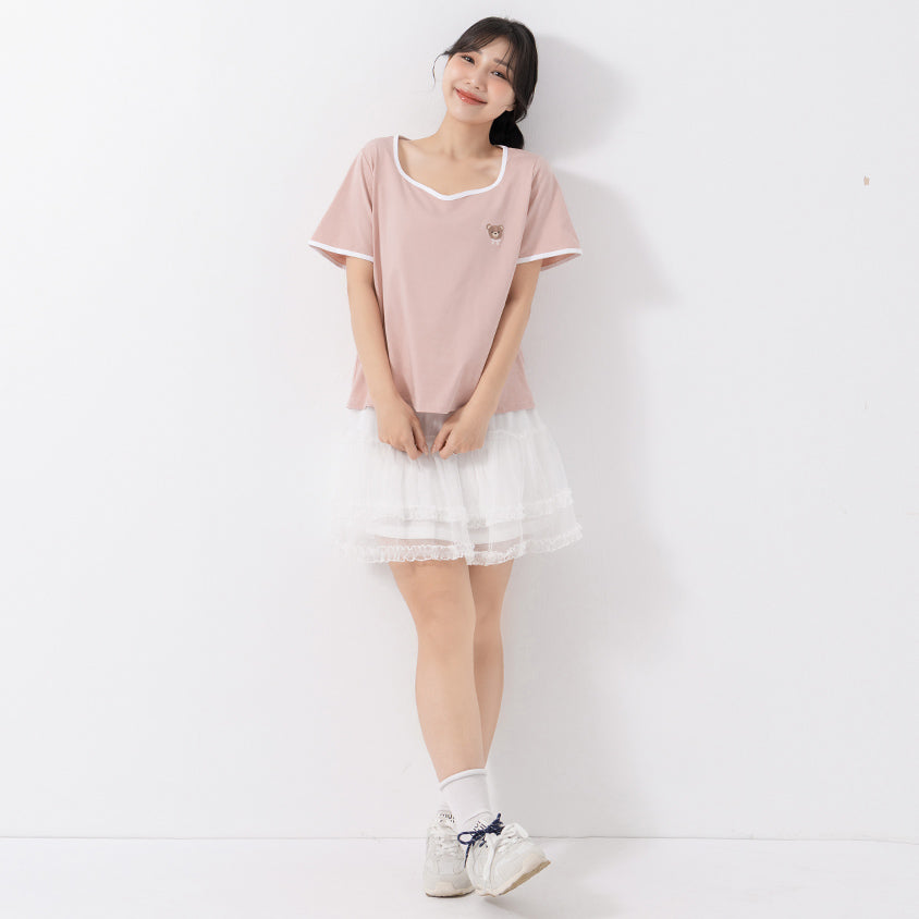Instant Cooling Sorona Teddy Embroidered Plus Size Tee