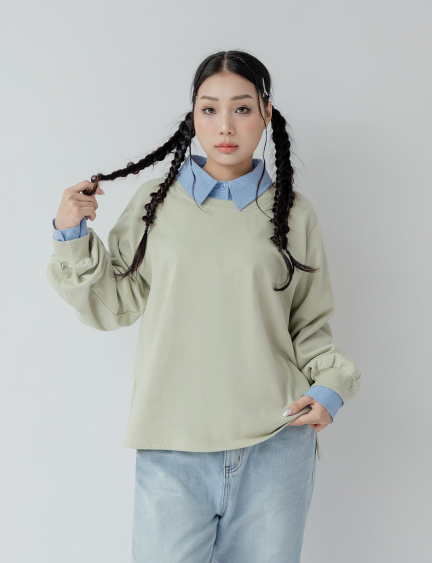 Oversized Cotton Slit Plus Size Sweatshirt (Unisex)