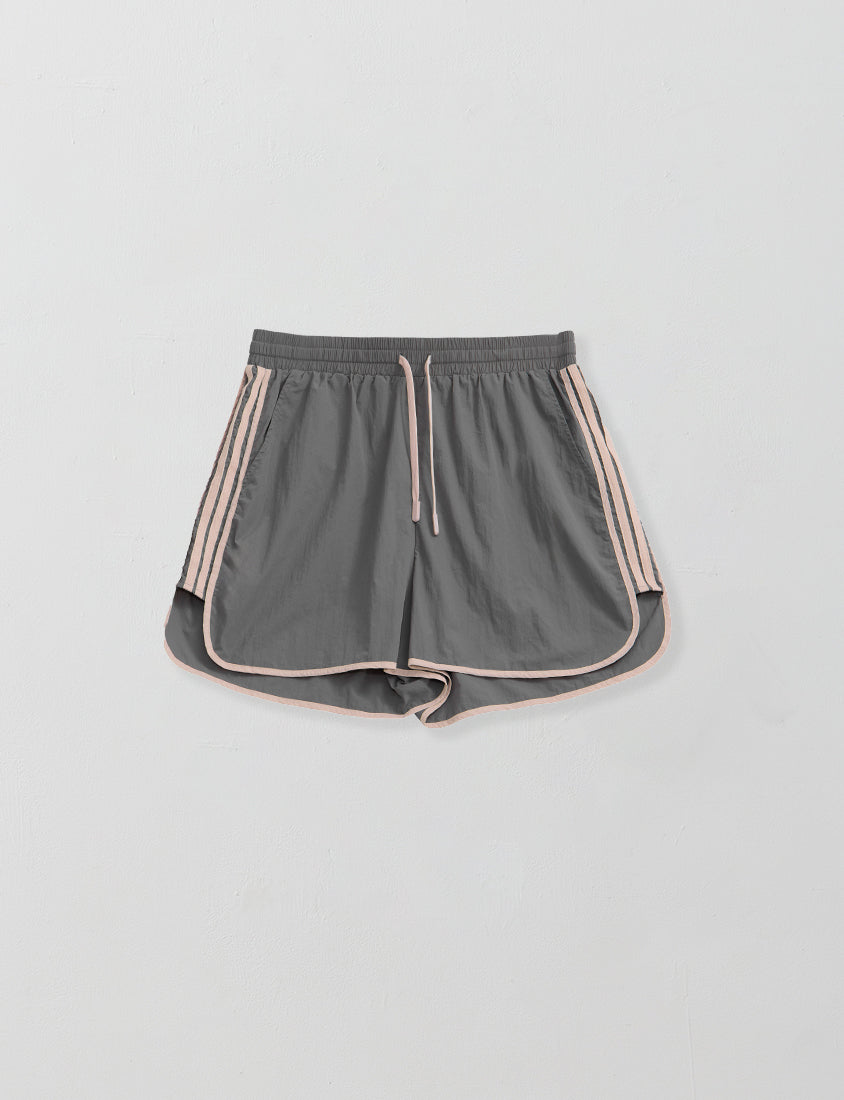 Instant Icy Cooling Contrast Plus Size Sport Shorts