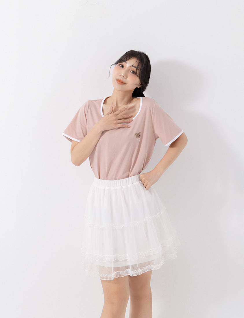 Instant Cooling Sorona Teddy Embroidered Plus Size Tee