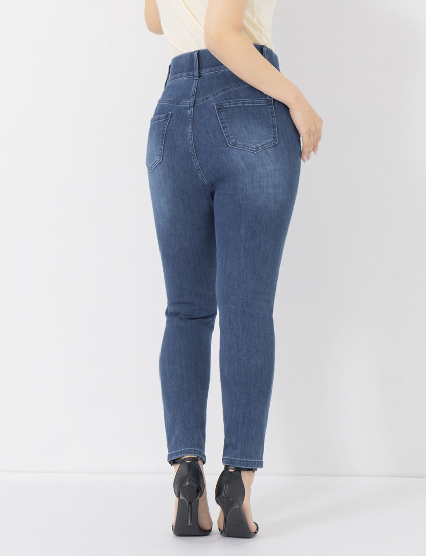 Ultra High Waist Tummy Flattering Long Leg Plus Size Jeans