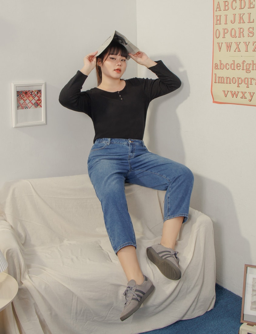 Standard Perfect Fit Plus Size Boyfriend Jeans