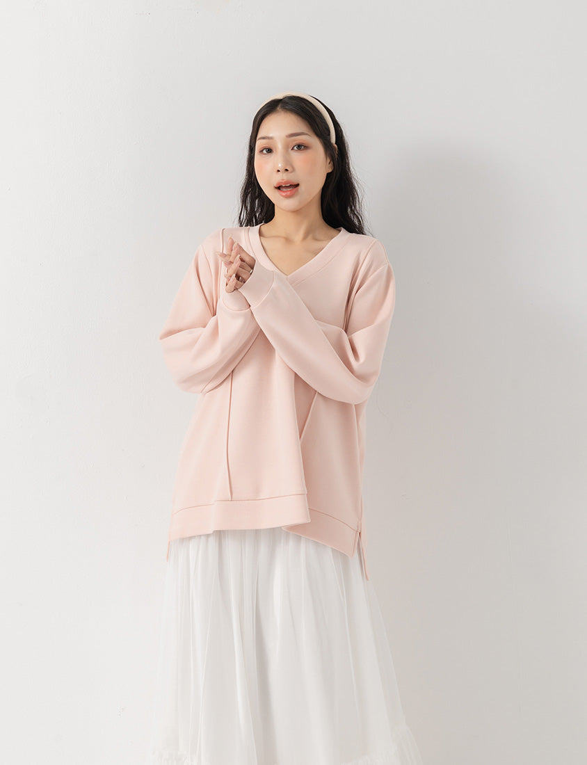 Pear-Shaped Friendly! Perfect Fit Seamed Yogurt Touch Plus Size Sweater