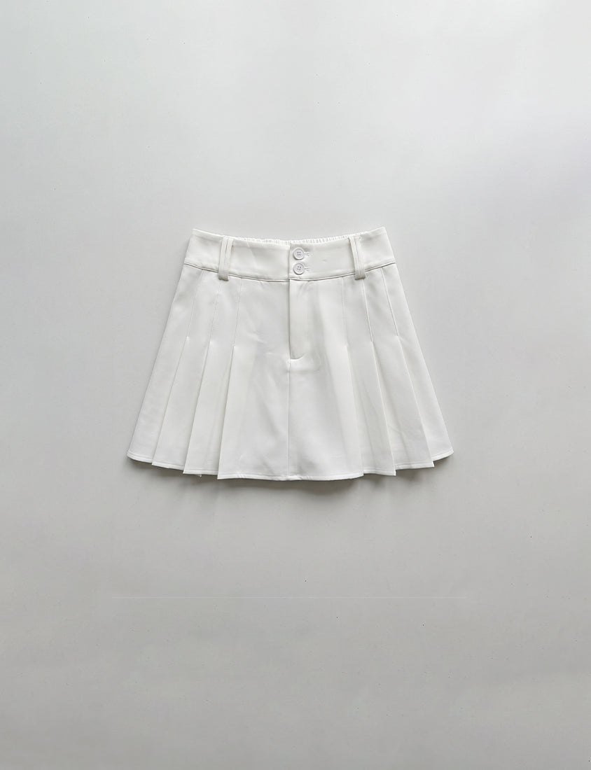 Slimming A-Line Pleated Plus Size Mini Skirt