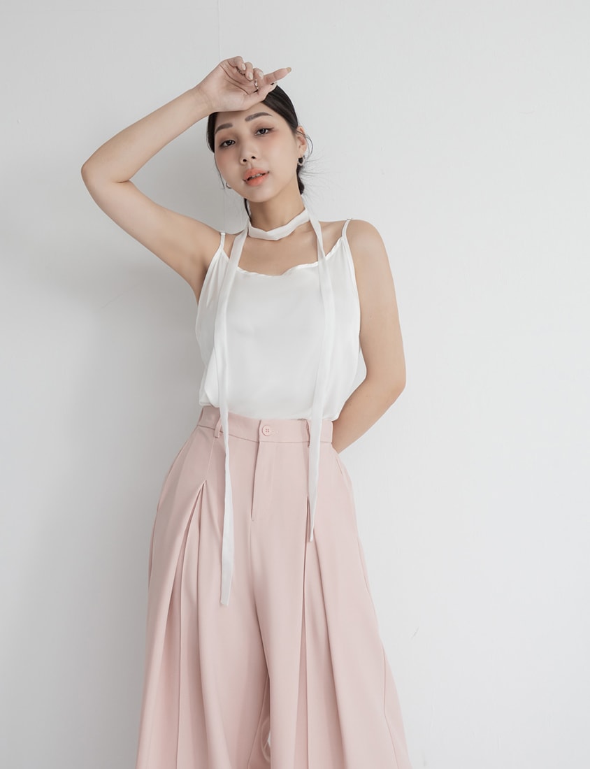 MISS. Elegant Two-Piece Sheer Plus Size Top (With Tie)