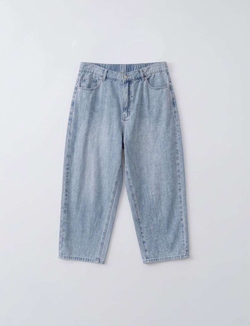 Apple-Shaped Friendly! Perfect Fit Slim Straight Cropped Plus Size Jeans