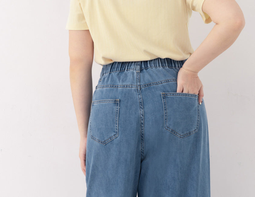 Apple-Shaped Friendly! Seamed Plus Size Wide Leg Jeans