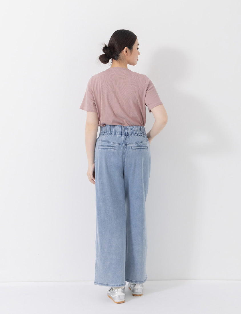 Tencel Ribbed Faux Button Square Neck Plus Size Top