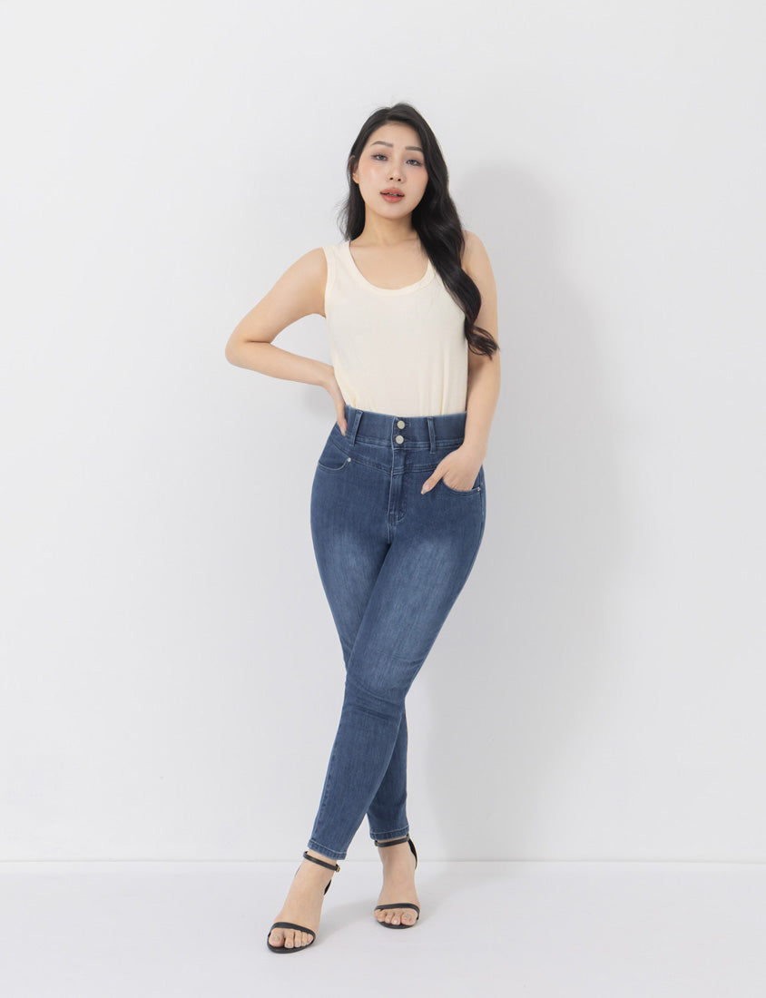 Ultra High Waist Tummy Flattering Long Leg Plus Size Jeans