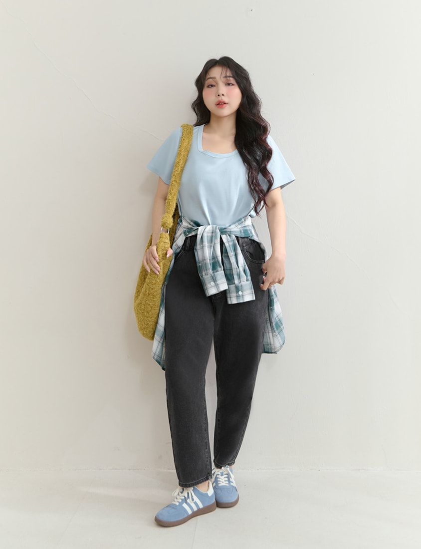 Upgraded 2.0! U-Neck Plus Size Slim Tee