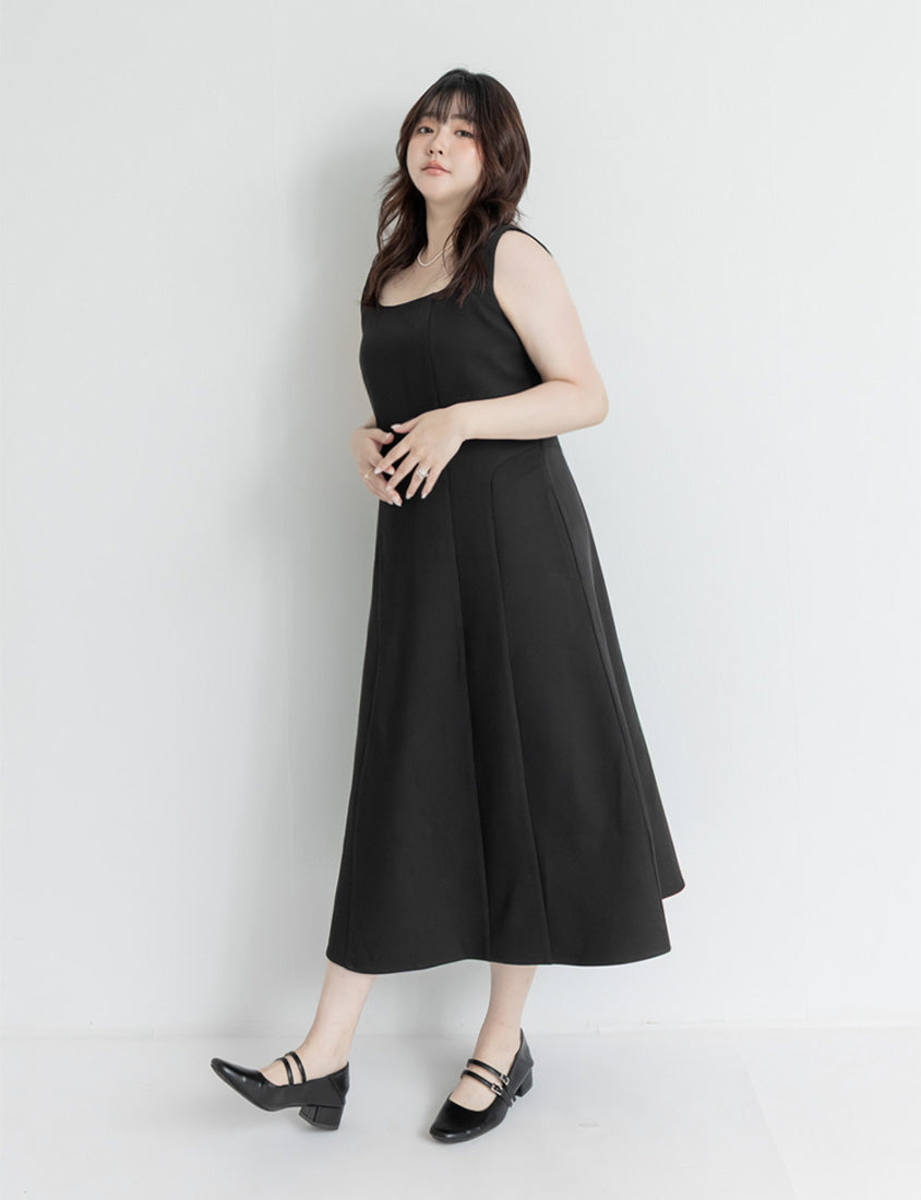 MISS. Slim Fit Tweed Plus Size Midi Dress