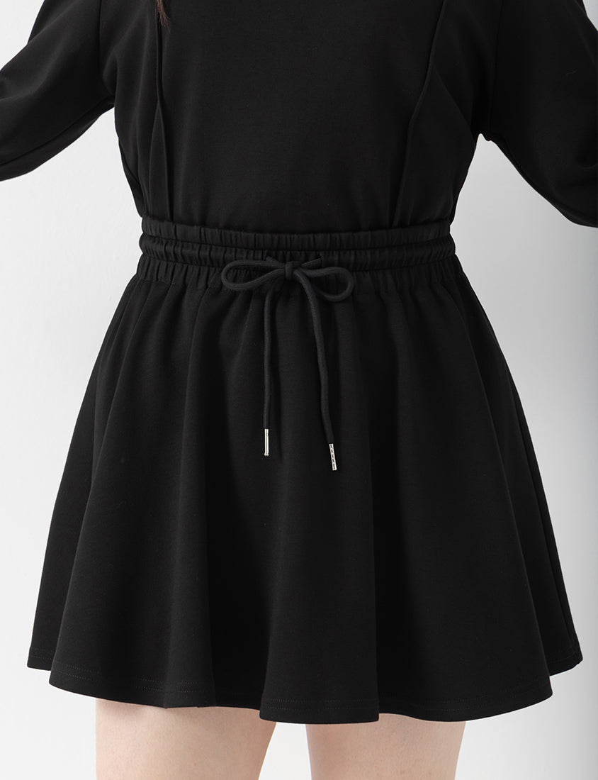 QQ Yogurt Touch Cotton Comfy A-Line Plus Size Mini Skirt