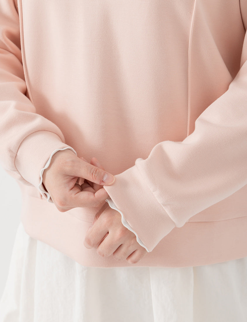 Apple-Shaped Friendly! Perfect Fit Seamed Yogurt Touch Plus Size Sweater