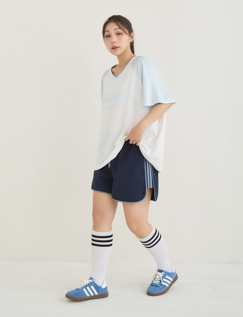 Instant Icy Cooling Contrast Plus Size Sport Shorts