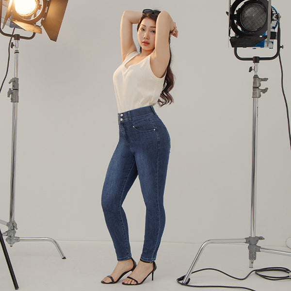 Ultra High Waist Tummy Flattering Long Leg Plus Size Jeans