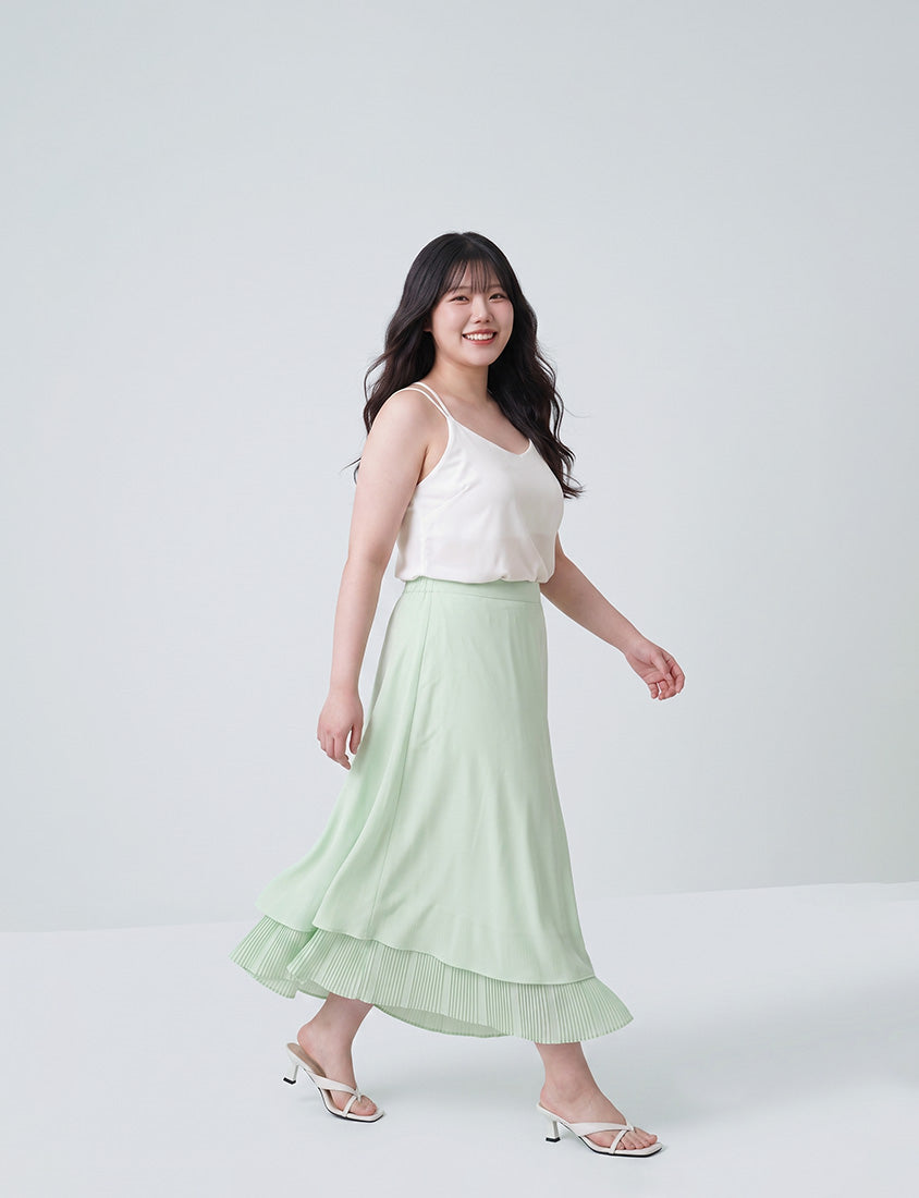 MISS. 2-Way Crinkle Chiffon Plus Size Tank Top