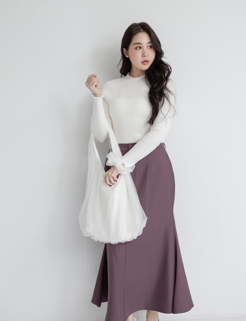 MISS. Essential Versatile Plus Size Ribbed Knit Top