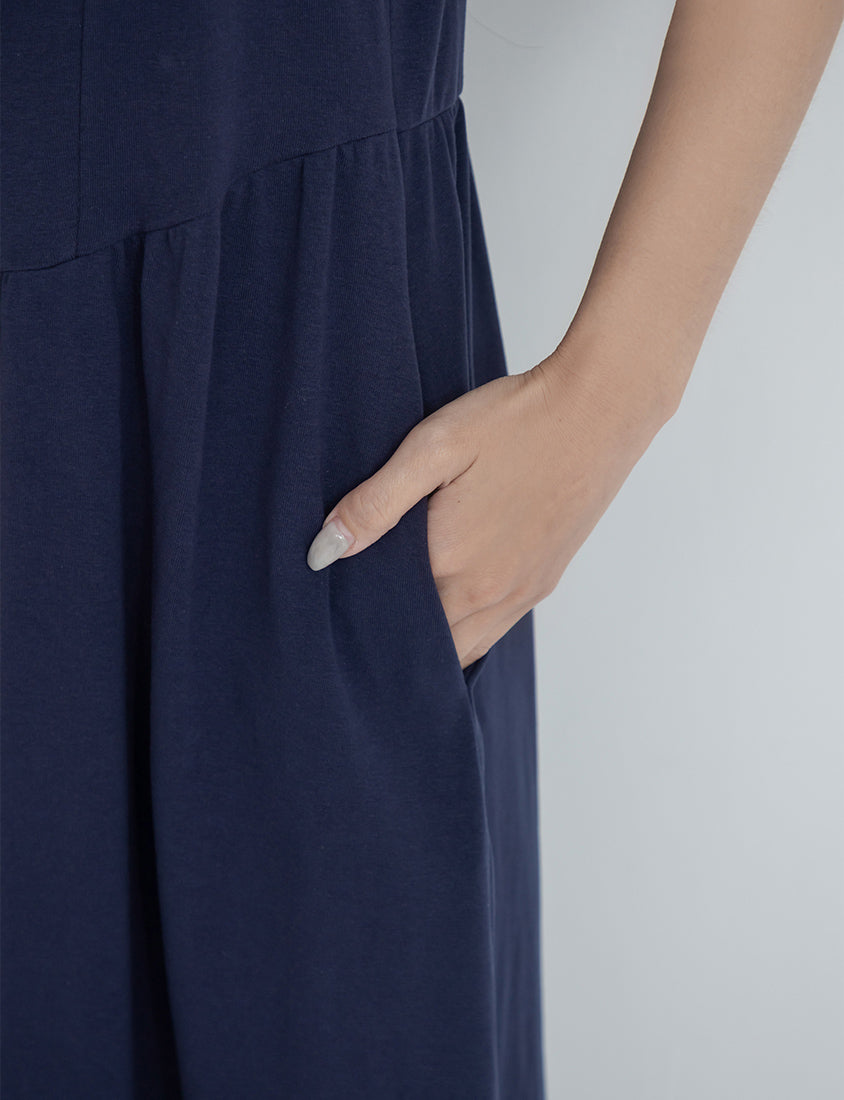 French Style Minimalist Adjustable Plus Size Cami Maxi Dress