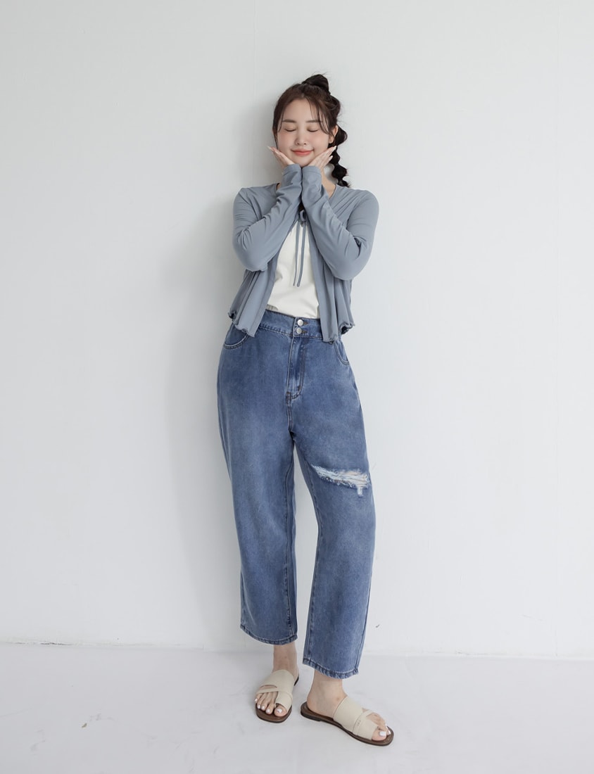 Cooling Lyocell Slimming Plus Size Boyfriend Jeans