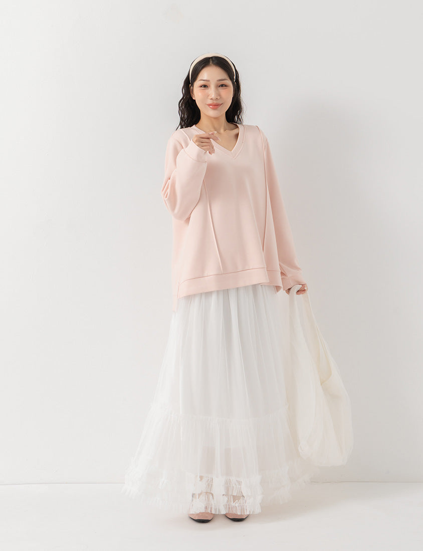 Pear-Shaped Friendly! Perfect Fit Seamed Yogurt Touch Plus Size Sweater
