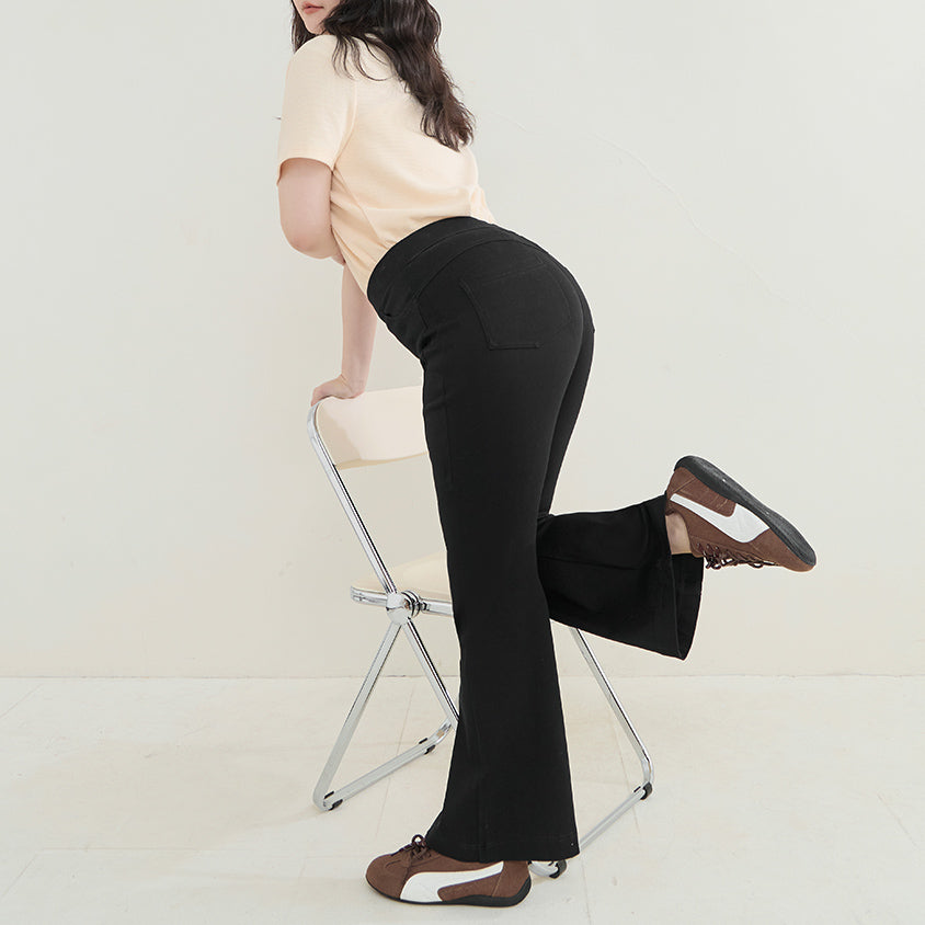 Hip-Lifting Stretch Plus Size Flared Pants